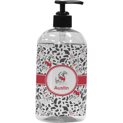 Dalmation Plastic Soap / Lotion Dispenser (16 oz - Large - Black) (Personalized)