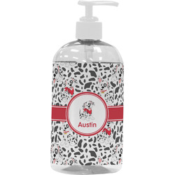 Dalmation Plastic Soap / Lotion Dispenser (16 oz - Large - White) (Personalized)
