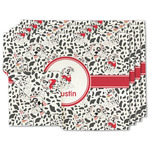 Dalmation Double-Sided Linen Placemat - Set of 4 w/ Name or Text