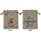 Dalmation Medium Burlap Gift Bag - Front and Back