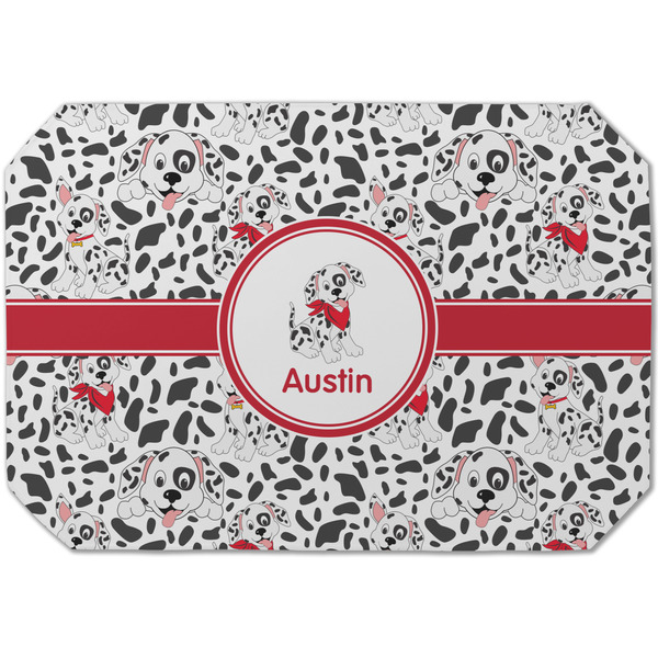 Custom Dalmation Dining Table Mat - Octagon (Single-Sided) w/ Name or Text