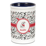 Dalmation Ceramic Pencil Holders - Blue