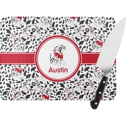 Dalmation Rectangular Glass Cutting Board - Medium - 11"x8" (Personalized)