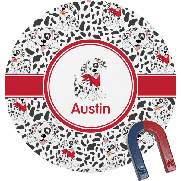 Custom Dalmation Round Fridge Magnet (Personalized)