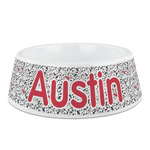 Dalmation Plastic Dog Bowl - Medium (Personalized)