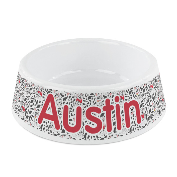 Custom Dalmation Plastic Dog Bowl - Small (Personalized)