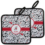 Dalmation Pot Holders - Set of 2 w/ Name or Text