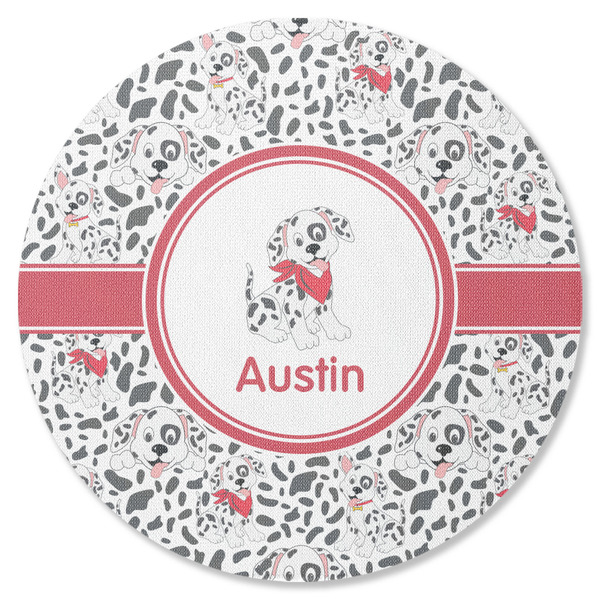 Custom Dalmation Round Rubber Backed Coaster (Personalized)