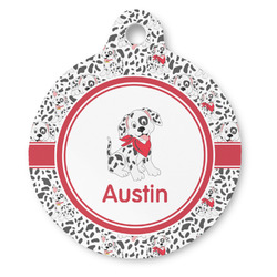 Dalmation Round Pet ID Tag - Large (Personalized)