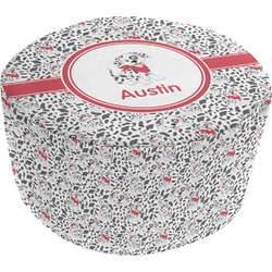 Dalmation Round Pouf Ottoman (Personalized)