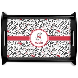 Dalmation Black Wooden Tray - Small (Personalized)