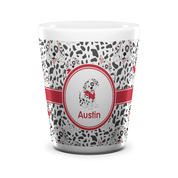 Custom Dalmation Ceramic Shot Glass - 1.5 oz - White - Single (Personalized)