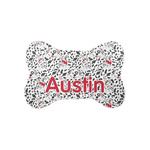 Dalmation Bone Shaped Dog Food Mat (Small) (Personalized)