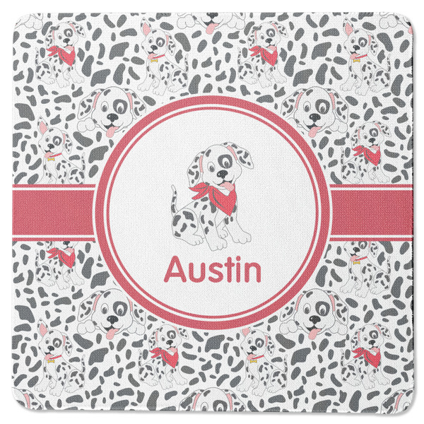 Custom Dalmation Square Rubber Backed Coaster (Personalized)