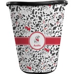 Dalmation Waste Basket - Single Sided (Black) (Personalized)