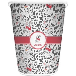 Dalmation Waste Basket - Double Sided (White) (Personalized)