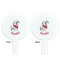 Dalmation White Plastic 7" Stir Stick - Double Sided - Round - Front & Back