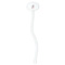 Dalmation White Plastic 7" Stir Stick - Oval - Single Stick