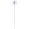 Dalmation White Plastic Stir Stick - Double Sided - Square - Single Stick