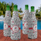 Dalmation Zipper Bottle Cooler - Set of 4 - LIFESTYLE