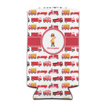 Firetrucks Can Cooler (tall 12 oz) (Personalized)