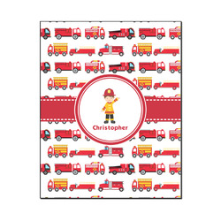 Firetrucks Wood Print - 16x20 (Personalized)