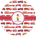 Firetrucks Multipurpose Round Labels - 2" (Personalized)