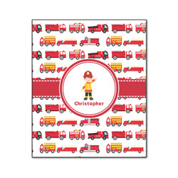 Firetrucks Wood Print - 20x24 (Personalized)