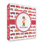 Firetrucks 3 Ring Binder - Full Wrap - 2" (Personalized)