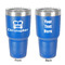 Firetrucks 30 oz Stainless Steel Ringneck Tumbler - Blue - Double Sided - Front & Back