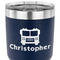 Firetrucks 30 oz Stainless Steel Ringneck Tumbler - Navy - CLOSE UP