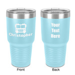 Firetrucks 30 oz Stainless Steel Tumbler - Teal - Double-Sided (Personalized)