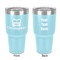 Firetrucks 30 oz Stainless Steel Ringneck Tumbler - Teal - Double Sided - Front & Back