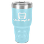 Firetrucks 30 oz Stainless Steel Tumbler - Teal - Single-Sided (Personalized)