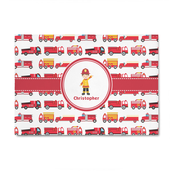 Custom Firetrucks 4' x 6' Patio Rug (Personalized)