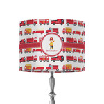 Firetrucks 8" Drum Lamp Shade - Fabric (Personalized)