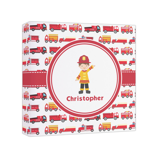 Custom Firetrucks Canvas Print - 8x8 (Personalized)