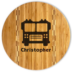 Firetrucks Bamboo Cutting Board (Personalized)