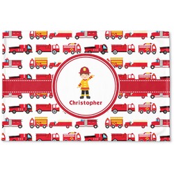 Firetrucks Woven Mat (Personalized)