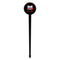 Firetrucks Black Plastic 4" Food Pick - Round - Single Pick