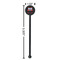 Firetrucks Black Plastic 5.5" Stir Stick - Round - Dimensions