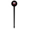 Firetrucks Black Plastic 6" Food Pick - Round - Single Pick