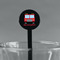 Firetrucks Black Plastic 7" Stir Stick - Round - Main