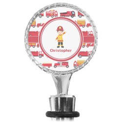 Firetrucks Wine Bottle Stopper (Personalized)