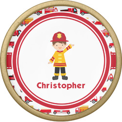 Firetrucks Cabinet Knob - Gold (Personalized)