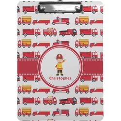 Firetrucks Clipboard (Letter Size) (Personalized)