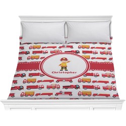 Firetrucks Comforter - King (Personalized)