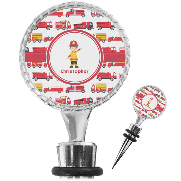 Custom Firetrucks Wine Bottle Stopper (Personalized)