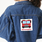 Firetrucks Twill Iron On Patch - Custom Shape - X-Large (Personalized)