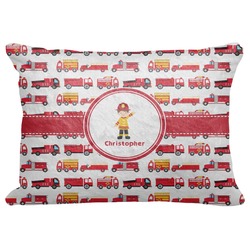 Firetrucks Decorative Baby Pillowcase - 16"x12" (Personalized)